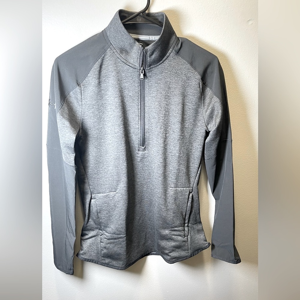 Under Armour Women's NWT Corporate‎ Hybrid 1/2 Black Gray Pullover Size Small